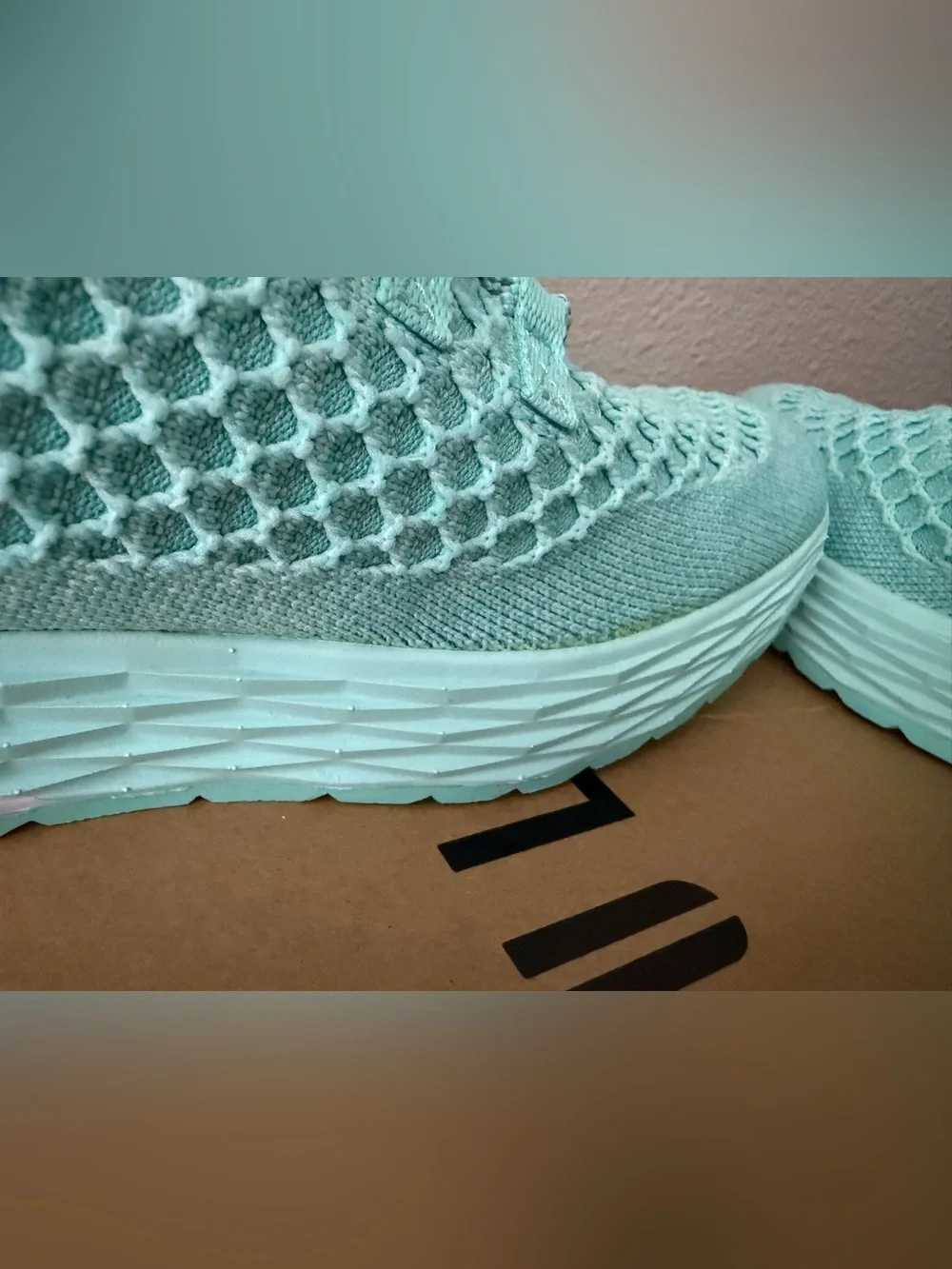 Nobull Diamond Knit Runner Men’s Size 9.5 Women’s Size 11 New! Aqua *See Descrip